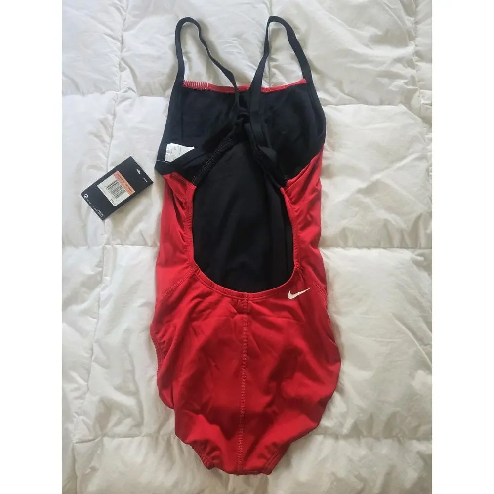 Nike Guard One Piece Swimsuit Women's Racerback Performance NESS8059 new$78 sz 8